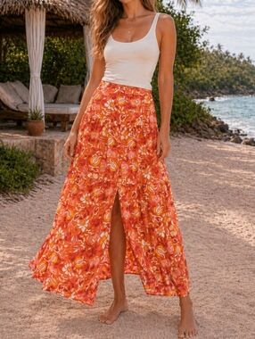 Colorful Linen Skirt